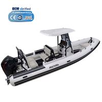 REACHSEA Pro750 Haute Performance RIB1150 Aluminium Double Coque RIB Bateau Nervure Gonflable à Vendre