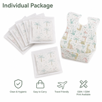Bavoirs jetables pour bébés OEM/ODM avec poche alimentaire, emballés individuellement, conception de logo personnalisée disponible, fabriqués en Chine, prix usine