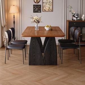Nuevo Juego de Mesa de Comedor de Madera Maciza Estilo Francés Vintage con 4 Sillas Tapizadas en Verde para el Hogar, Cocina, Comedor - Product Image 2