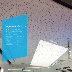 Plaque de plafond suspendu en plâtre blanc perforé, <span class=keywords><strong>prix</strong></span> usine, 60x60mm, bord carré, noyau PVC, grille métallique, faux plafond - Product Image 3