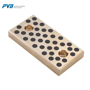 SEW 125-125 copper alloy solid lubricant slide plate, SESW 75-200 SO#50SP2 Oilless slide wear plate factory