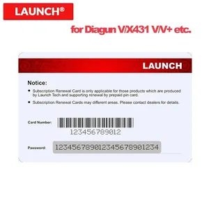 LANÇAMENTO Cartão Pin Assinatura de 1 Ano Renovação Atualização para 12 V Gasolina & Diesel para X431 Diagun IV X431 V V + Pro mini