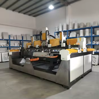 JK-0510s-4 Router CNC de 4 cabezales y 5.5kW con control PLC, máquina de grabado de piedra de alta rigidez, longitud máxima de corte de 3200mm, motor con engranajes