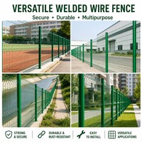 Clôture en treillis métallique galvanisé à ondulations en V, panneau de poteau, revêtement vert, 2,0 mm, robuste, pour la sécurité extérieure sur les chantiers de construction