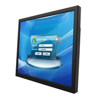 Écran LCD industriel en plastique 19 pouces avec écran tactile résistif, interface USB, nouveau - BNC/Entrée, montage mural