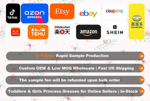 Gaun Mengembang Kasa Jaring Elegan Pita Bordir Musim Panas Anak Perempuan Gaun Pernikahan Kostum Panggung Gaun Prom Pakaian Anak Perempuan Manis - Product Image 6