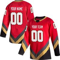 Maillot d'entraînement de hockey sur glace pour hommes de haute qualité sublimé et brodé avec le nom de l'équipe Prix d'usine