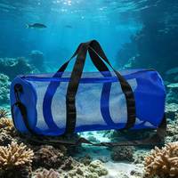Sacs de transport pour équipement de plongée et de snorkeling, sacs de plage, sacs de plongée en filet, sacs de plongée cylindriques longs en filet