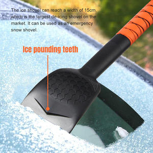 Brosse à neige 2 en 1 pour voiture avec grattoir à glace, anti-rayures, mousse souple, long manche, pour dégivrage et élimination de la neige sur le <span class=keywords><strong>pare</strong></span>-<span class=keywords><strong>brise</strong></span>, accessoires hivernaux pour voiture - Product Image 2
