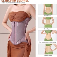 Ceinture amincissante Yixinly pour femme, corset en U, gaine abdominale pour le fitness avec fermeture à agrafes, fabriquée en Chine