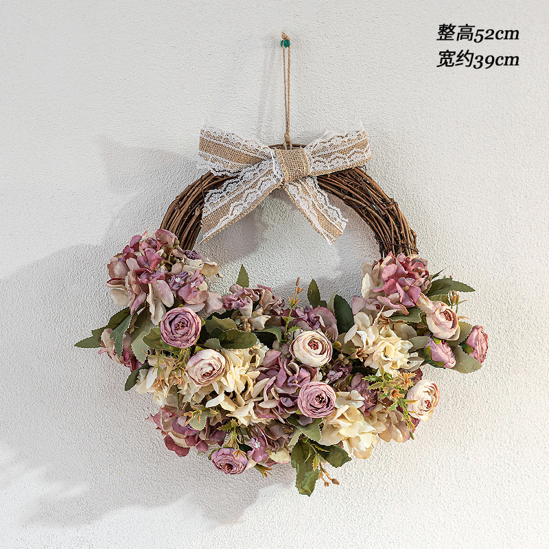 pink vintage tea bud hydrangea pink white vintage