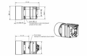 Module d'imagerie thermique VOx non refroidi JS-MINI256-9, 256×192, pas de pixel de 12μm, sortie analogique CVBS, objectif de 9,7 mm, cœur de caméra thermique - Product Image 2
