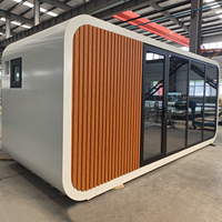 Cabane Apple moderne certifiée CE EN1090, préfabriquée et isolée, pour séjours dans des complexes hôteliers panoramiques, modèle AC01