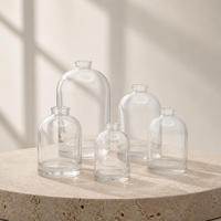 Stock régulier – Flacon de parfum en verre cristal de forme cylindrique classique de 10 ml, 15 ml, 30 ml, 50 ml, 100 ml avec pulvérisateur anti-fuite et différents bouchons