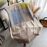 Écharpe chaude en imitation cachemire pour femmes, tendance automne-hiver, couleur unie, bloc de couleur, collision de chevaux, polyester, châle climatisé