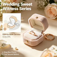 Porte-clés en peluche personnalisé en forme de boîte à bague pour demande en mariage, cadeau pour les clients de planificateurs de mariage, OEM ODM