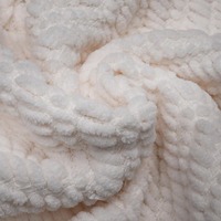 Couverture en fil de velours rond super doux, tapis à franges longues tissé en jacquard chevron pour la décoration de la maison, du canapé et de l'hôtel