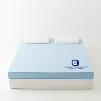 Surmatelas en mousse à mémoire de forme pour lit simple, double ou king size, roulé, confortable, avec housse amovible, idéal pour chambre d'hôtel