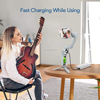 Stabilisateur de cardan L7C Pro 3 axes sans fil, perche à selfie pour iPhone, stabilisateur de cardan pour vlogging et tournage YouTube