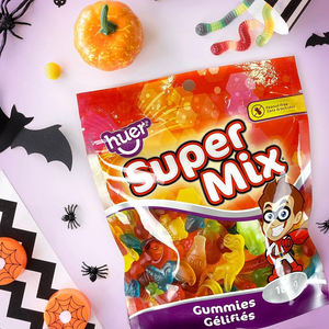 Toptan özel açılıp kapanabilir plastik yummy ayı sakızlı şeker temizle pencere kilitli ile yiyecek torbası stand up - Product Image 4