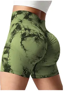 Nuevo estilo de cintura alta YOGA enseñanza tie Dye scrunch Butt fitness mujeres 90% nylon 10% spandex Leggings