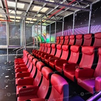 Equipo de juegos interior con temática de cine, toboganes LED, parque de trampolines y juegos interactivos para más de 100 personas