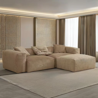 Sofa modular modern Nordik sofa besar kain Desain Modern 3 atau 4 tempat duduk Sofa model Jepang