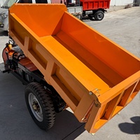 Tricycle électrique robuste à benne basculante avec roulement de pompe pour le transport de matériaux de construction (pierres, sable) dans l'exploitation minière, capacité de charge de 1500 kg