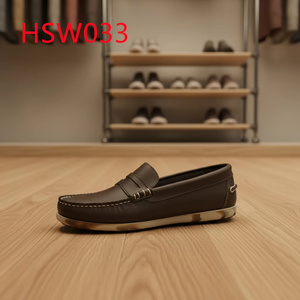 ZYF, Zapatos Marrones Tipo Penny para Niños Pequeños, Estilo Casual, Hechos a Mano, Minimalistas, Modelo HSW033 - Product Image 1
