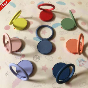 Mini Portable Flexible Folding Colorful Metal Aluminum Alloy Desktop <b>Phone</b> <b>Holder</b> with Adhesive Pad Mount Custom Logo - Product Image 4