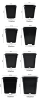Untuk Ronbo Sunrise tahan lama 1 2 3 5-galon persegi pembibitan pot plastik & penanam untuk taman rumput tanam grosir