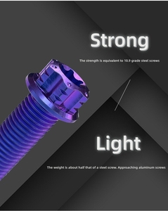 GR5 M8 M12 <span class=keywords><strong>M14</strong></span> bu lông Titan M5 M10 Hex hình lục giác ổ cắm đầu mặt bích Titan Đỏ bu lông Anodized 12 điểm mặt bích bu lông - Product Image 3