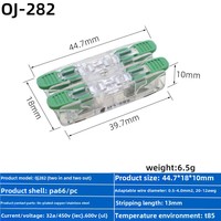 Bornes de presse sans vis de bornier en plastique à position unique rapide standard américain OJ-281 avec circuit fermé