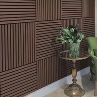 Panneaux muraux acoustiques en bois à lattes, décoration murale moderne 3D, panneaux muraux insonorisants pour la maison et le bureau
