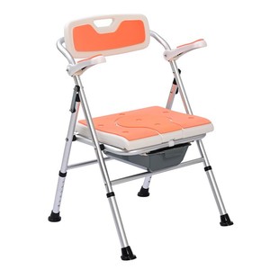 Chaise de douche pliante en alliage d'aluminium, taille standard avec dossier, pour personnes âgées, utilisation dans la salle de bain - Product Image 4