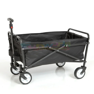 <span class=keywords><strong>Chariot</strong></span> de <span class=keywords><strong>plage</strong></span> de camping pliable de grande taille avec <span class=keywords><strong>roue</strong></span> de frein et de réservoir pour le shopping et le stockage - Product Image 2