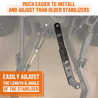 Kit stabilisateur AMBITION, kit stabilisateur télescopique à 3 points compatible avec les tracteurs Kubota B et BX