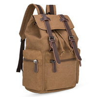 Sac à dos en toile vintage pour homme, style rétro, grande capacité, pour voyage, ordinateur portable, école, portable, durable, imperméable, en polyester