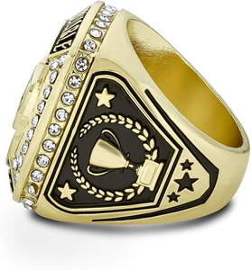 แหวนรางวัลแชมป์เปี้ยนชิพ ชุบทองคำชมพู รุ่น MVP (Most Valuable Player)  ทำจากโลหะผสมสังกะสี  ของขวัญรางวัล  แหวนแชมป์ - Product Image 2