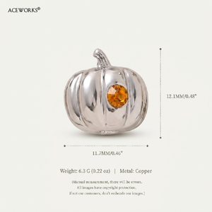 Breloque en argent fruits et légumes |   Pendentif en laiton avec zircon CZ en forme de raisin, cerise, piment, ananas, citrouille, fraise, poire pour la fabrication de bijoux - Product Image 5