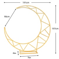 Arche en fer en forme de lune de 2 m à prix d'usine Nicro pour décoration de scène, de fond de scène pour ballons et fleurs, pour célébrations, mariages et fêtes