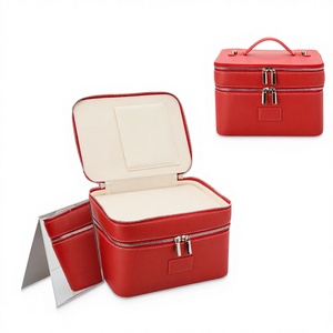 Double Layers Vanity <strong>Makeup</strong> <strong>Case</strong> for Cosmetics Organization Customized Cosmetic <strong>Case</strong> Stylish Travel <strong>Makeup</strong> Bag Organizer - Product Image 2