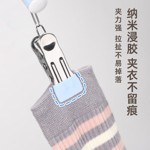 Minimalist Steel Pipe Drying Rack 20 <b>Clips</b> For Socks Underwear Children Bibs Balcony Use Multifunctional <b>Hook</b> Hanger Organizer - Product Image 4