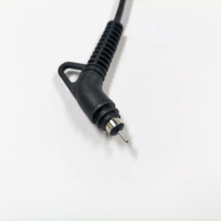 Câble d'alimentation anti-enroulement H03VVH2-F de 2 mètres de long, 2x0,5 mm², 2 broches, avec prise pivotante pour lisseur de cheveux