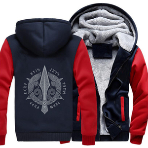 Veste à capuche en polaire épaisse pour homme Fitspi Vikings <span class=keywords><strong>Legend</strong></span>, veste zippée d'hiver, sweat-shirt à capuche, vêtements d'extérieur - Product Image 3