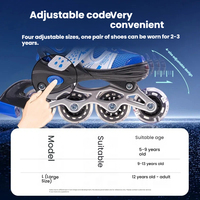 Patins à roulettes ajustables en PVC à une rangée pour enfants et adultes débutants, pour garçons et filles, sport de plein air, vente en gros