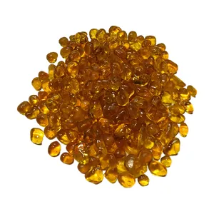 Popular 3-6mm Yellow Pool Glass Beads Marbles Gravel Glass Pebbles