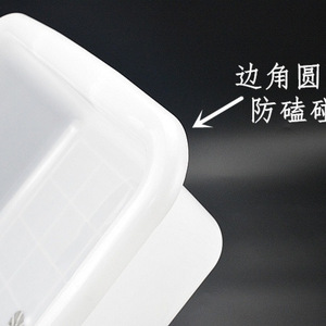 Recipiente rectangular de plástico blanco grueso para almacenamiento de alimentos, exhibidor para barbacoa, platos guisados, hot pot picante, y - Product Image 4