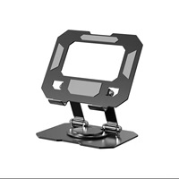 AilesTecca Portable Universel Pliant Vertical Ordinateur Portable Téléphone Portable Support de Bureau Métal Acier Réglable Ordinateur Portable Tablette PC Support