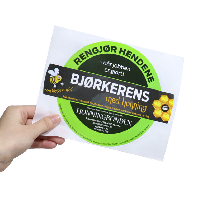 Custom Printed Silver Paper Gold Foil logo Label Honey Bee Label Waterproof Adhesive Food Sauce Jar Bottle Label Sticker